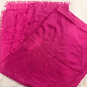 Vibrant Pink Fringed Scarf